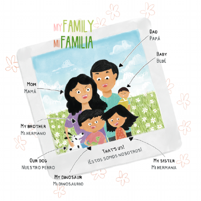 Sample page: My family / Mi familia